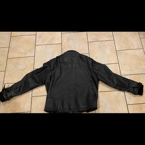 Black leather jacket dkny